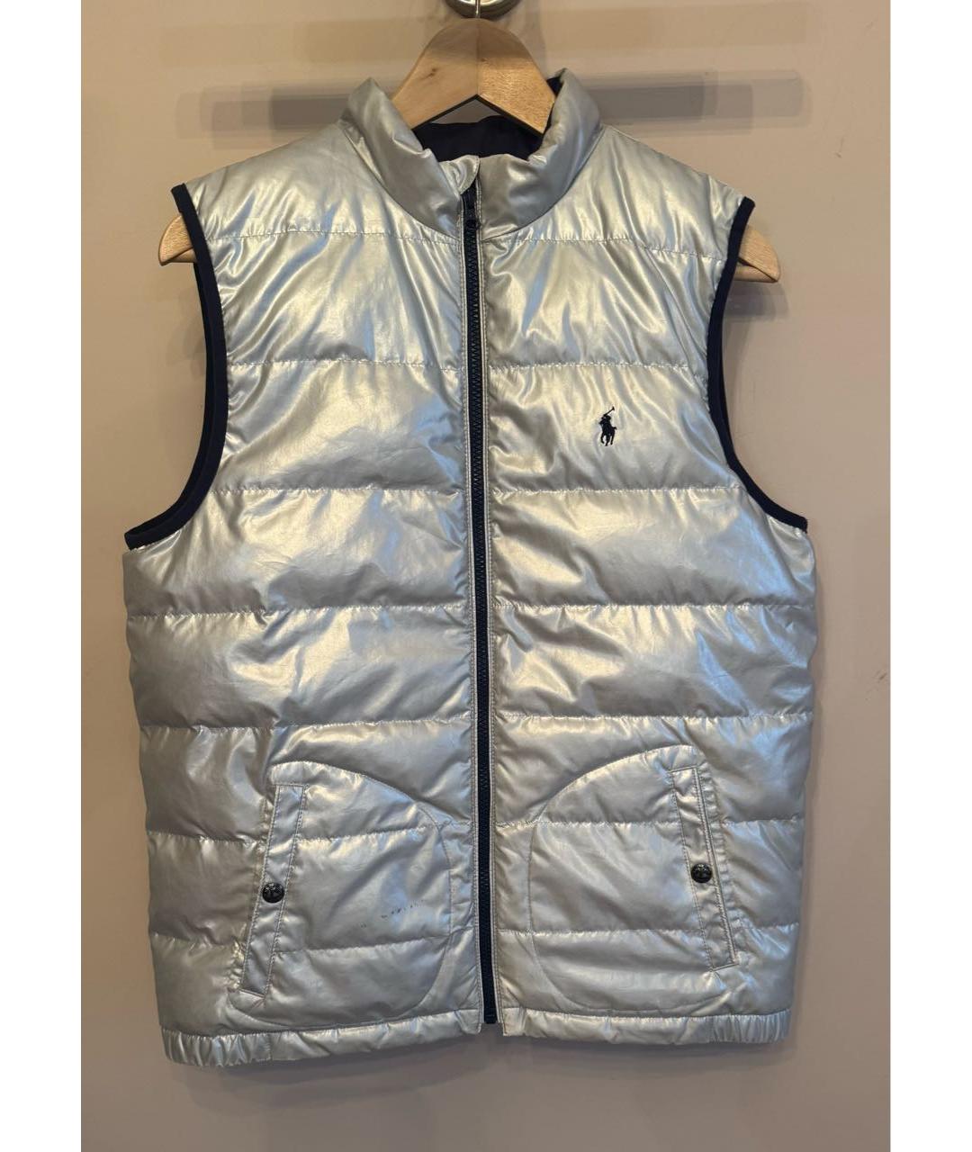 POLO RALPH LAUREN Темно-синий полиэстеровый жакет / жилет, фото 5