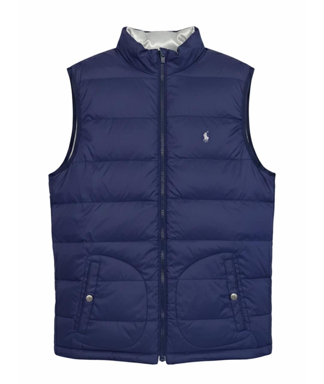 POLO RALPH LAUREN Темно-синий полиэстеровый жакет / жилет, фото 1