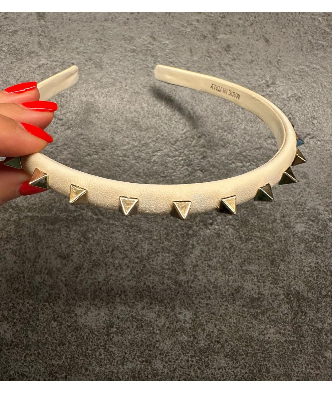 VALENTINO Белый ободок, фото 4