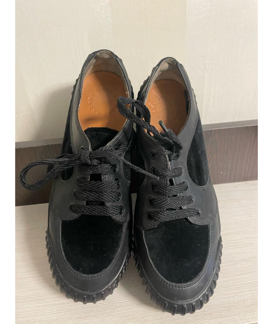 MARC JACOBS Черные бархатные кеды, фото 2