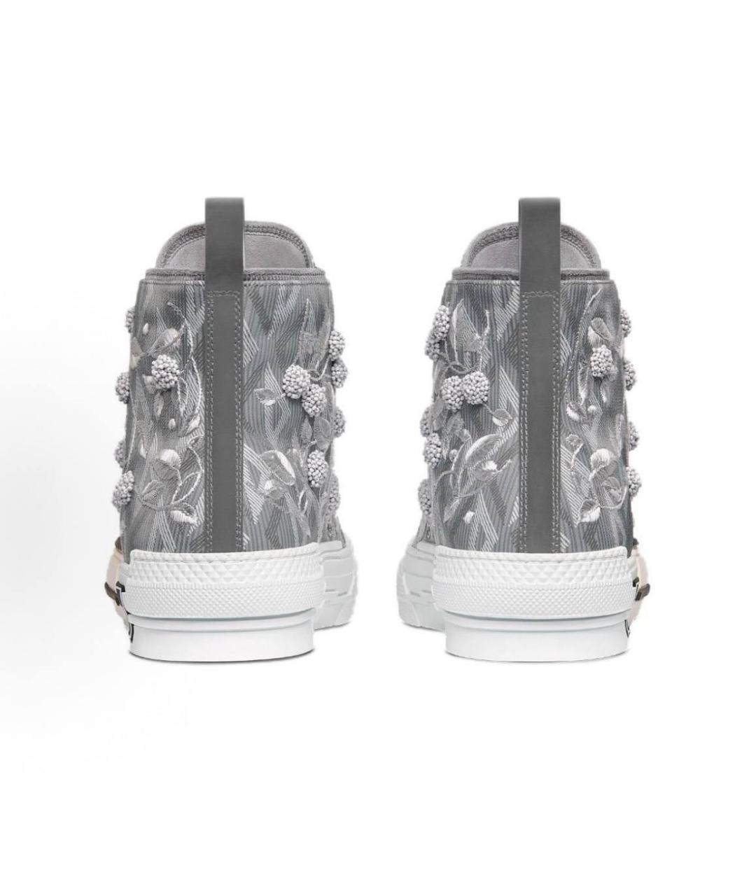CHRISTIAN DIOR Серые текстильные высокие кроссовки / кеды, фото 5