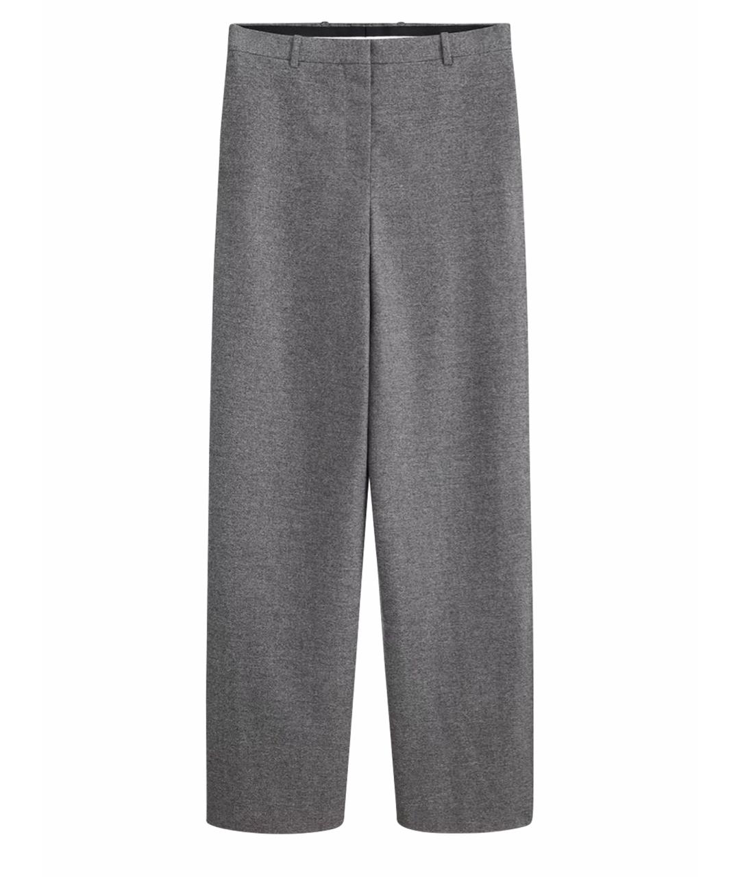 CHRISTIAN DIOR Серые шерстяные прямые брюки, фото 1