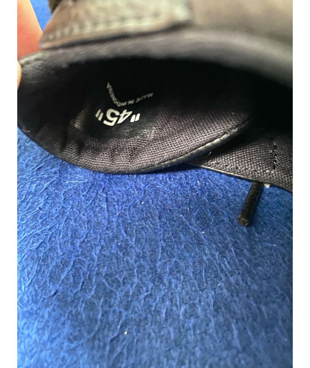 OFF-WHITE Черные кожаные низкие кроссовки / кеды, фото 7