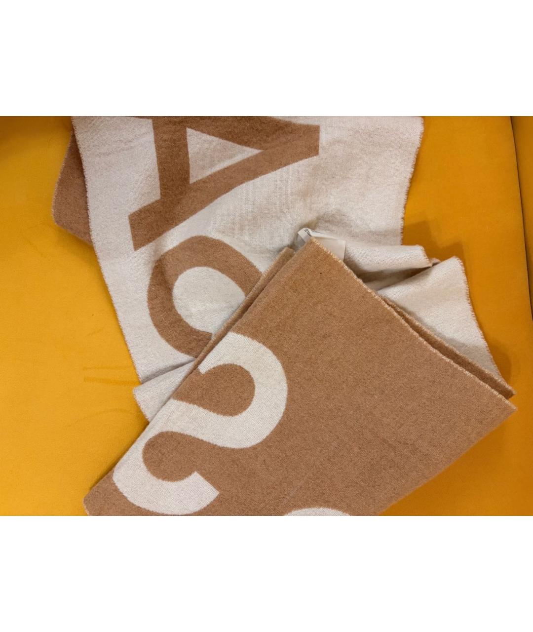 ACNE STUDIOS Бежевый шерстяной шарф, фото 3
