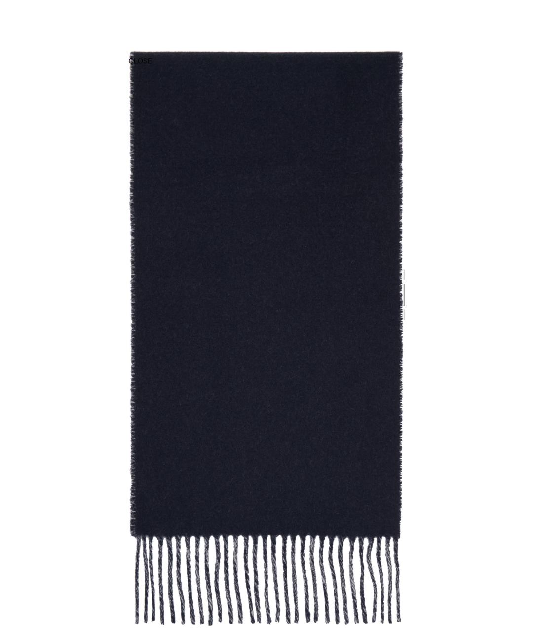 JACQUEMUS Темно-синий шерстяной шарф, фото 2