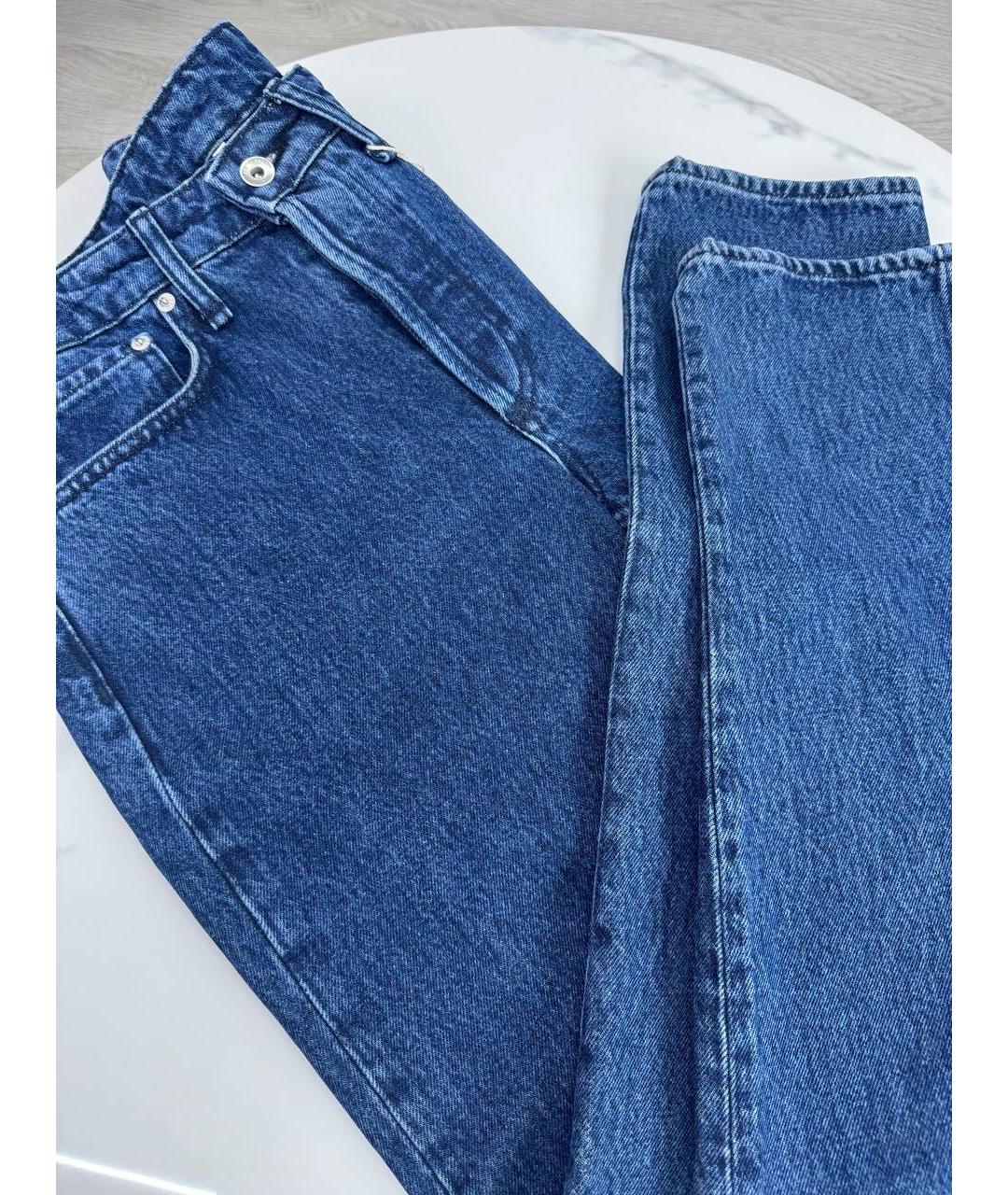 RAG & BONE Темно-синие хлопковые прямые джинсы, фото 5