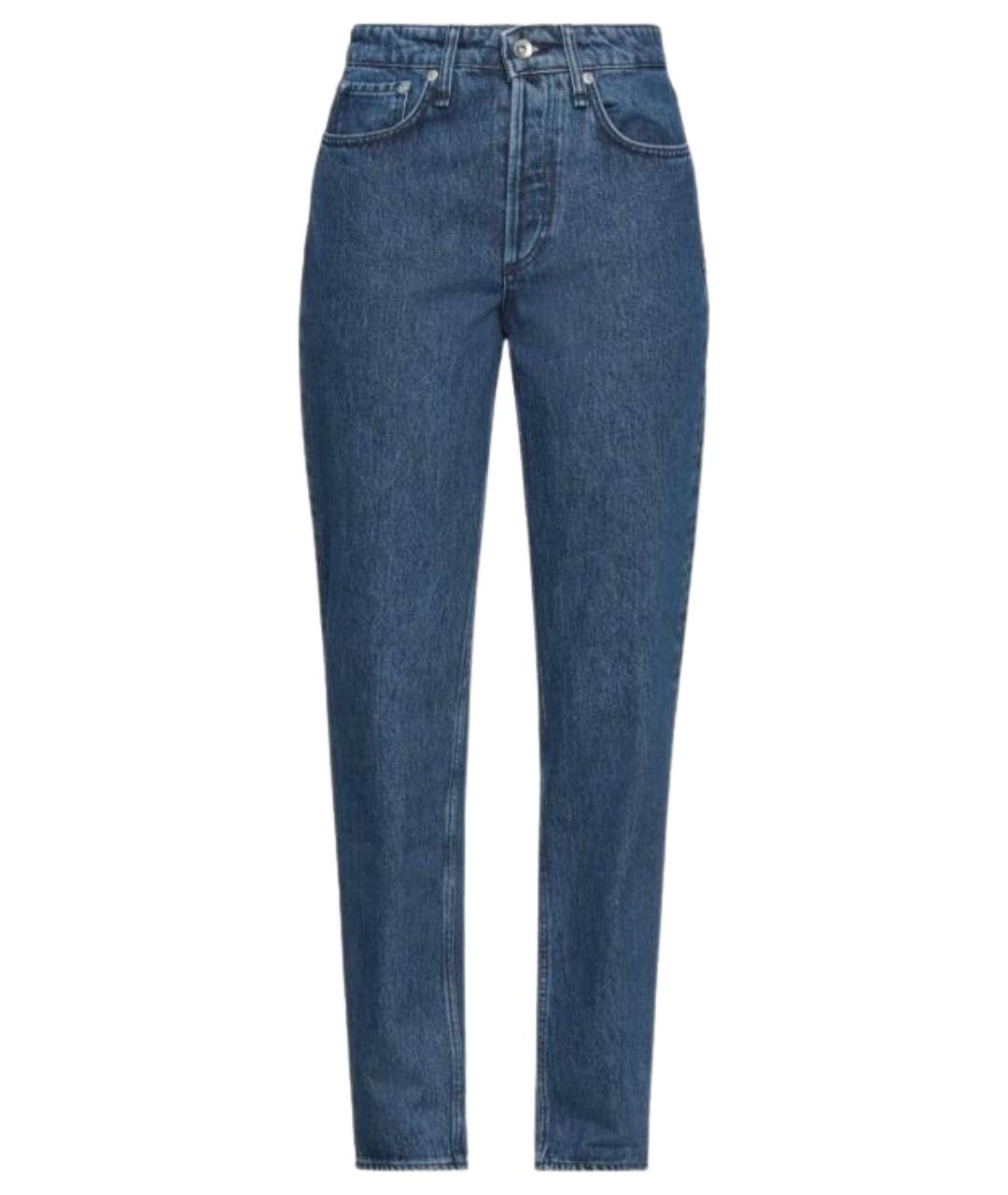 RAG & BONE Темно-синие хлопковые прямые джинсы, фото 1