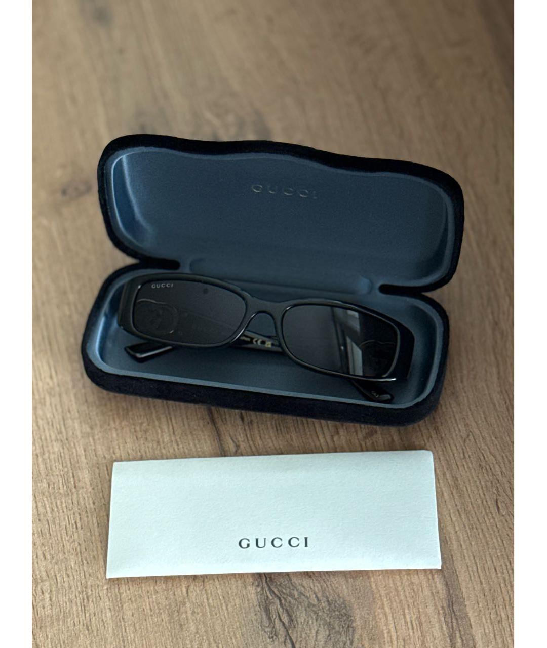 GUCCI Черные пластиковые солнцезащитные очки, фото 2