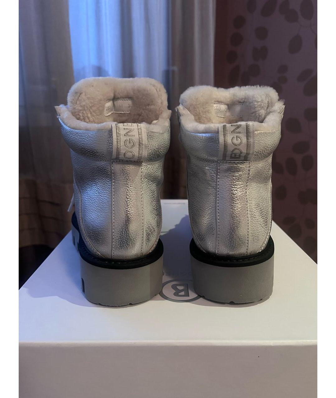 BOGNER Серебряные кожаные ботинки, фото 5