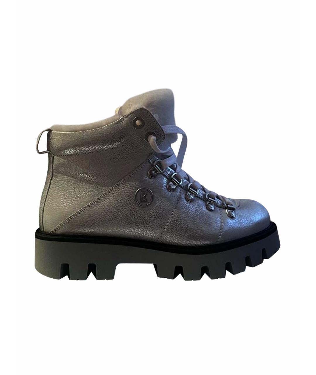 BOGNER Серебряные кожаные ботинки, фото 1