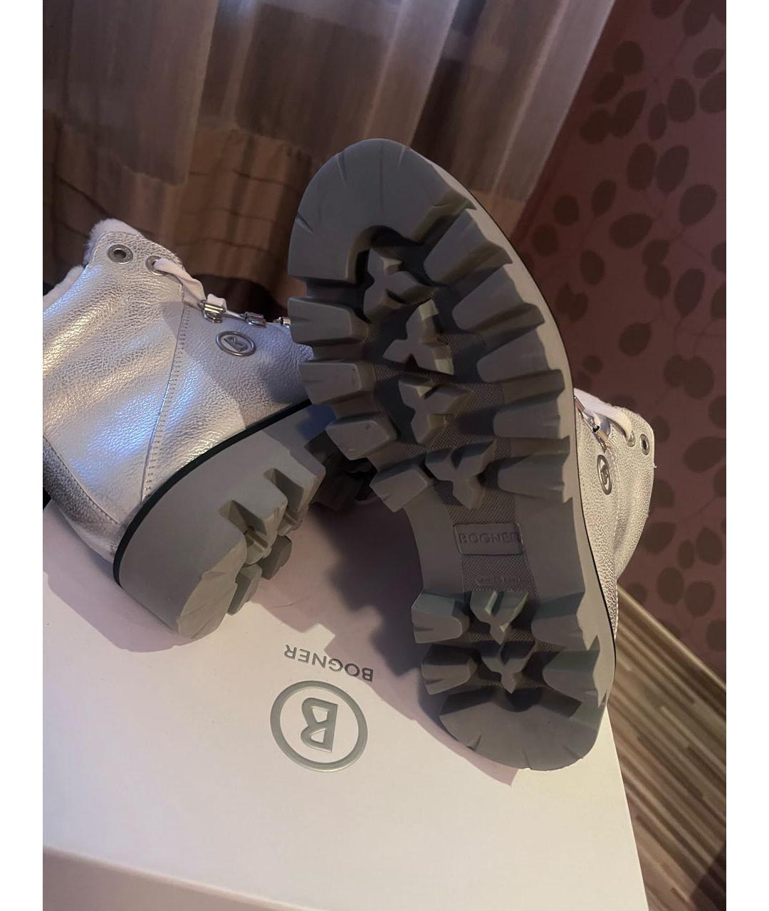 BOGNER Серебряные кожаные ботинки, фото 6
