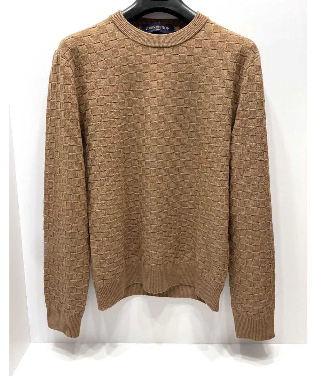 LOUIS VUITTON Коричневый шерстяной джемпер / свитер, фото 6