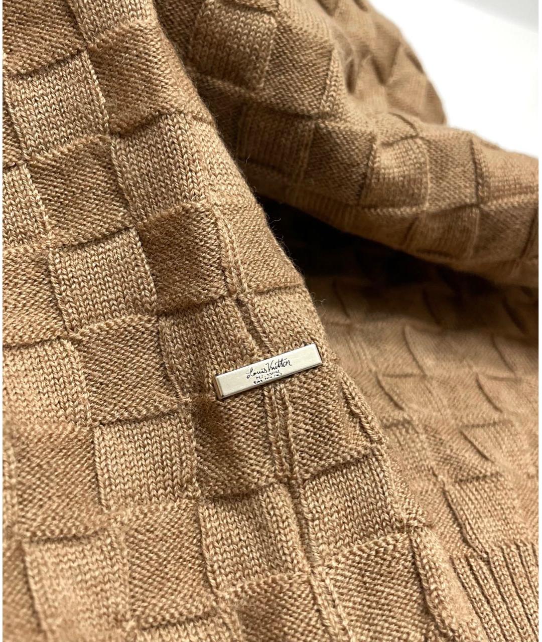 LOUIS VUITTON Коричневый шерстяной джемпер / свитер, фото 4