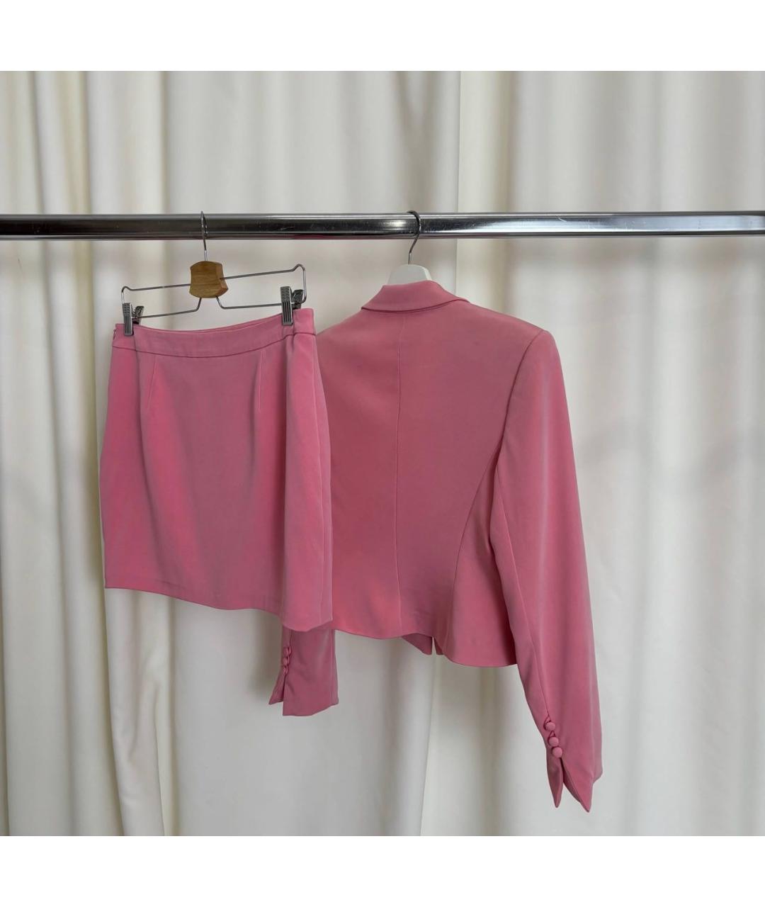 ESCADA Розовый шелковый костюм с юбками, фото 6