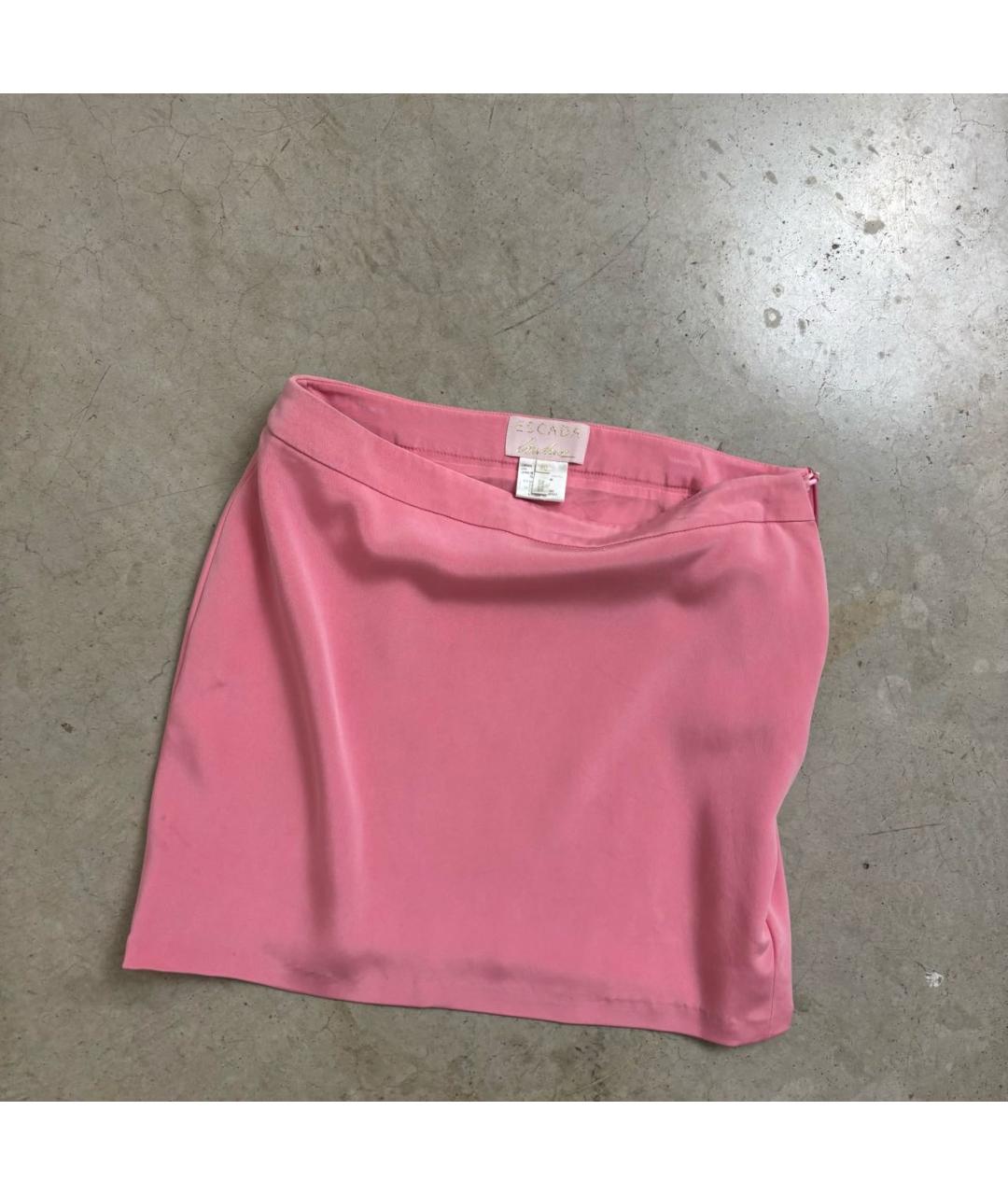 ESCADA Розовый шелковый костюм с юбками, фото 2