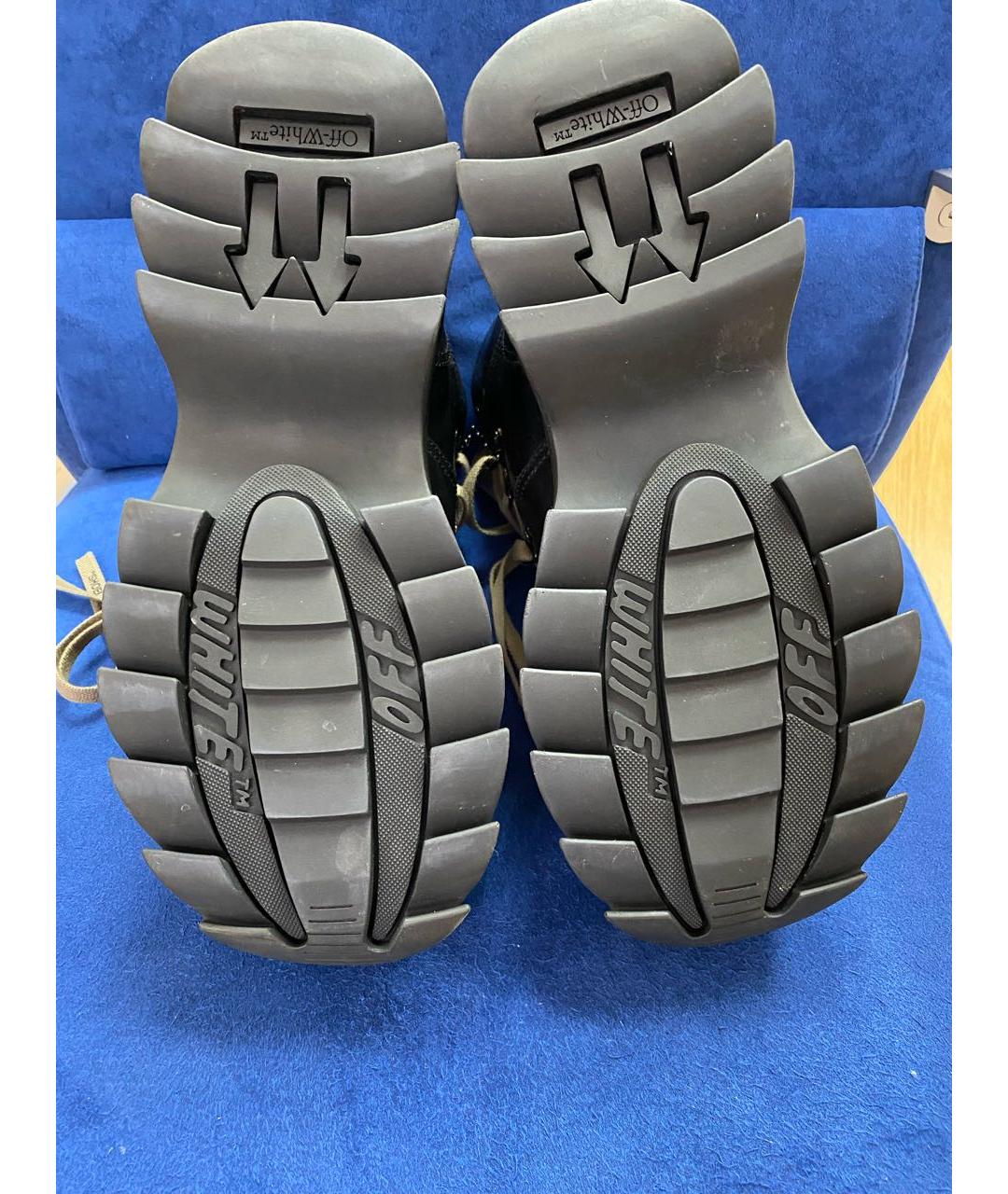 OFF-WHITE Черные кожаные высокие ботинки, фото 6