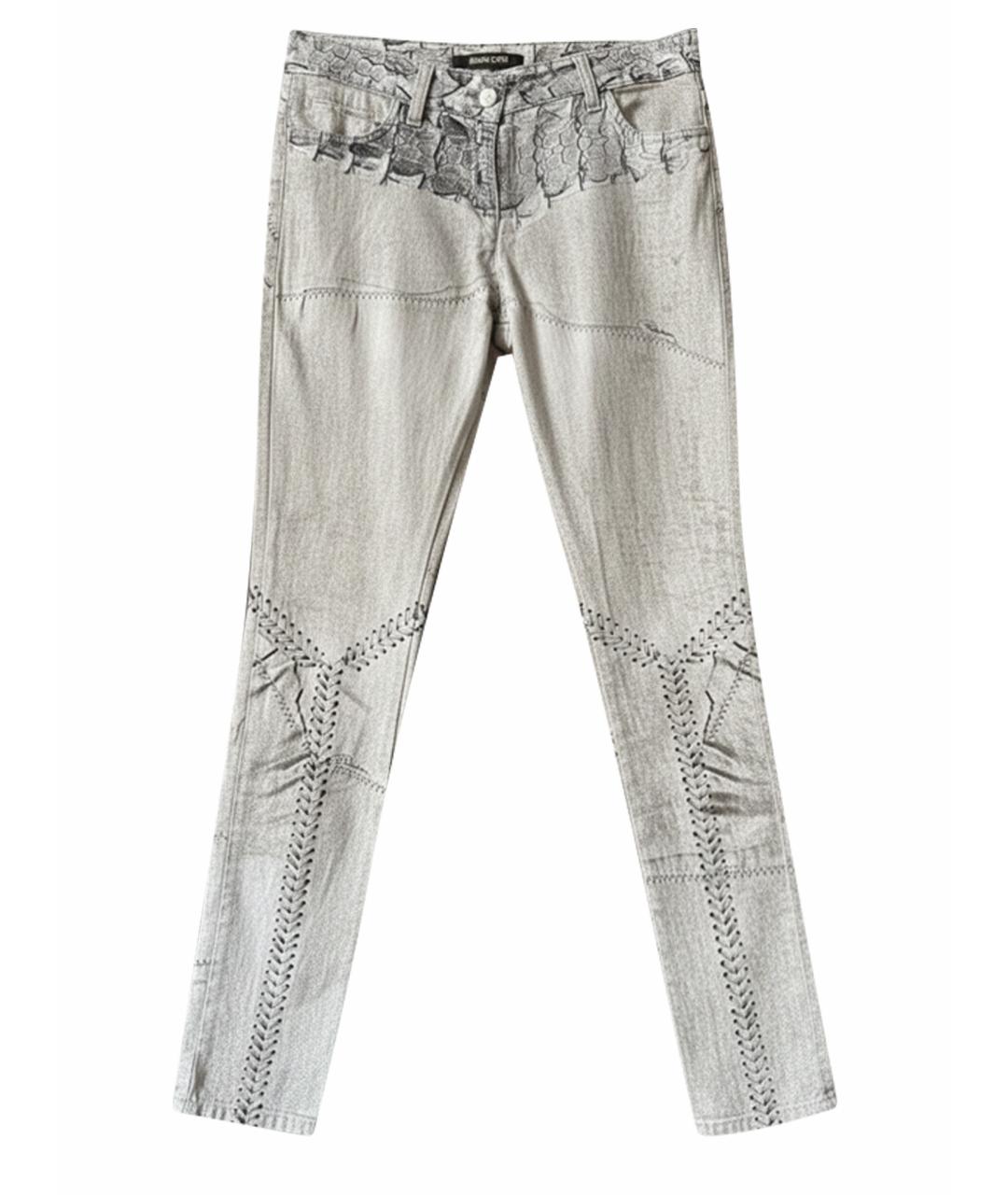 ROBERTO CAVALLI Белые прямые джинсы, фото 1