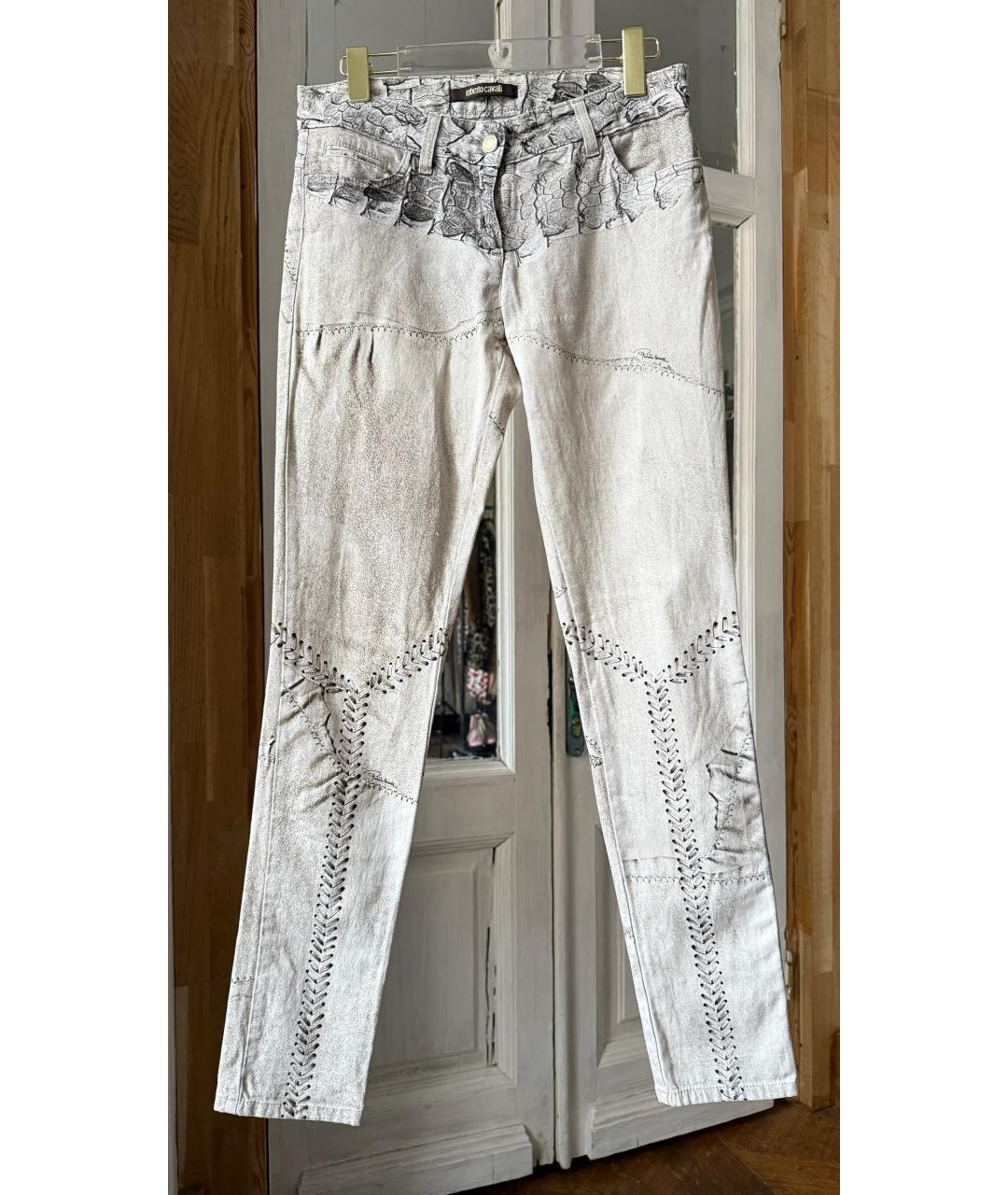 ROBERTO CAVALLI Белые прямые джинсы, фото 7