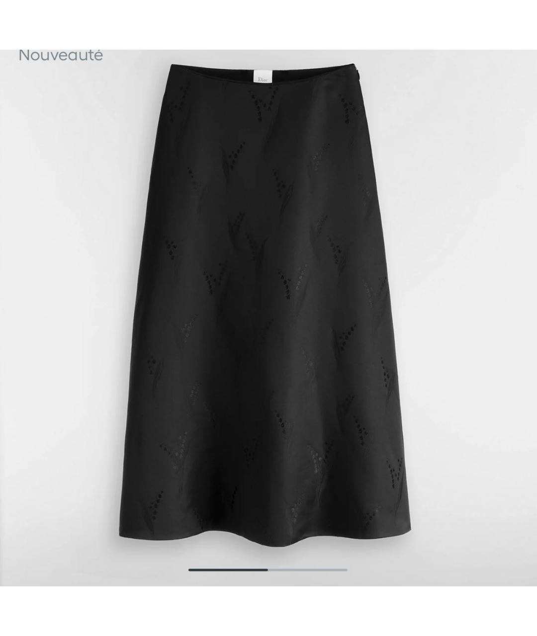 CHRISTIAN DIOR Черная юбка миди, фото 3