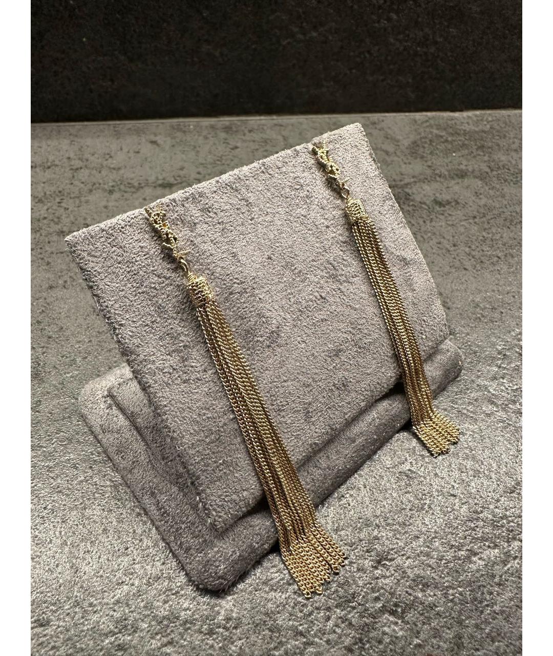 SAINT LAURENT Золотые металлические серьги, фото 2