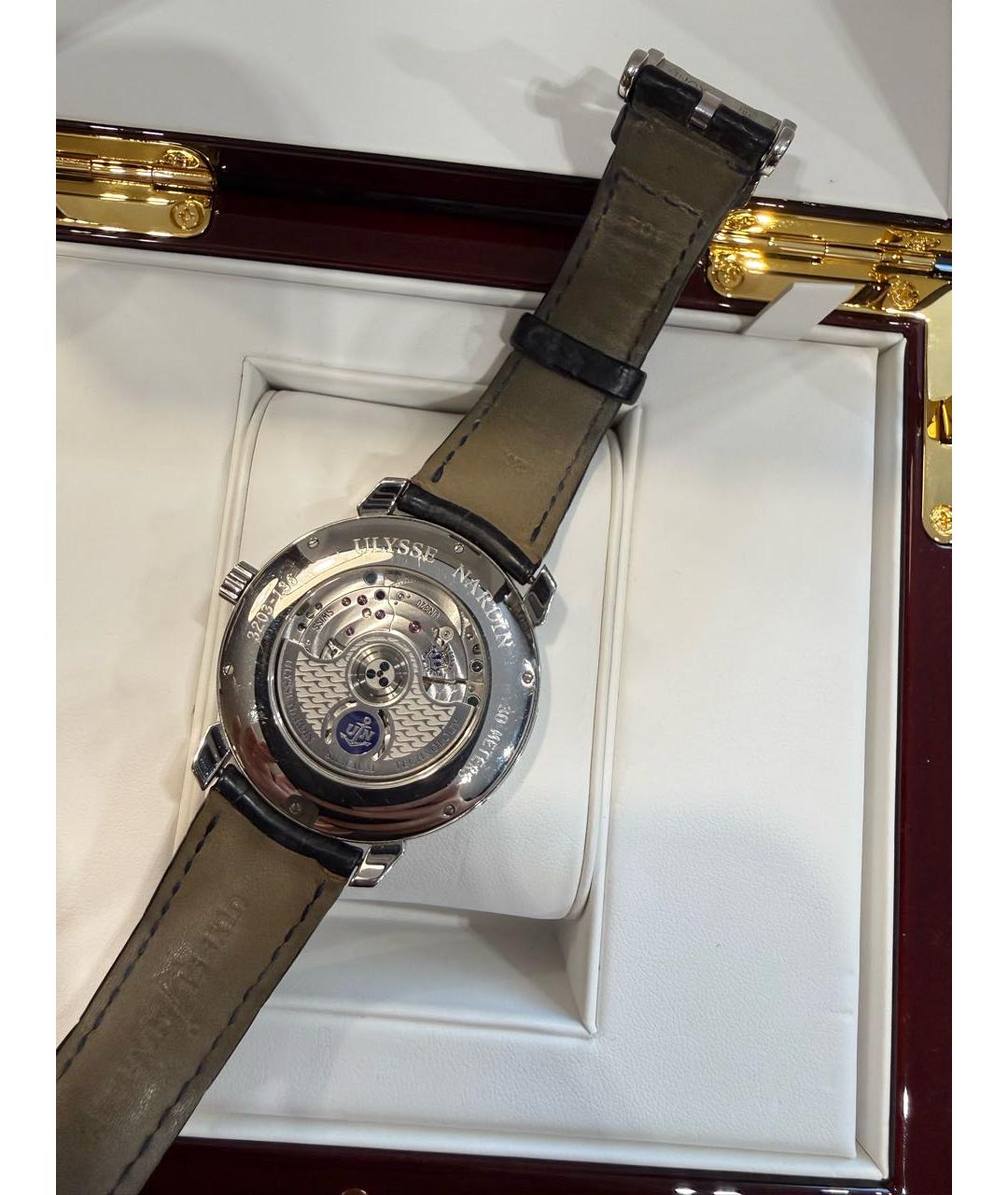 Ulysse Nardin Темно-синие стальные часы, фото 2