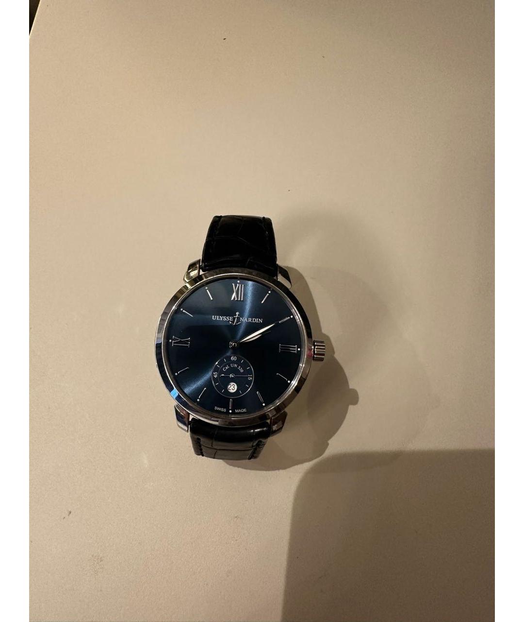 Ulysse Nardin Темно-синие стальные часы, фото 6