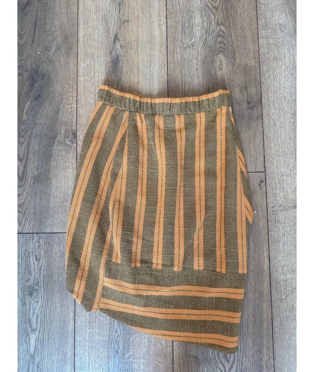 BALENCIAGA Оранжевая шелковая юбка миди, фото 2