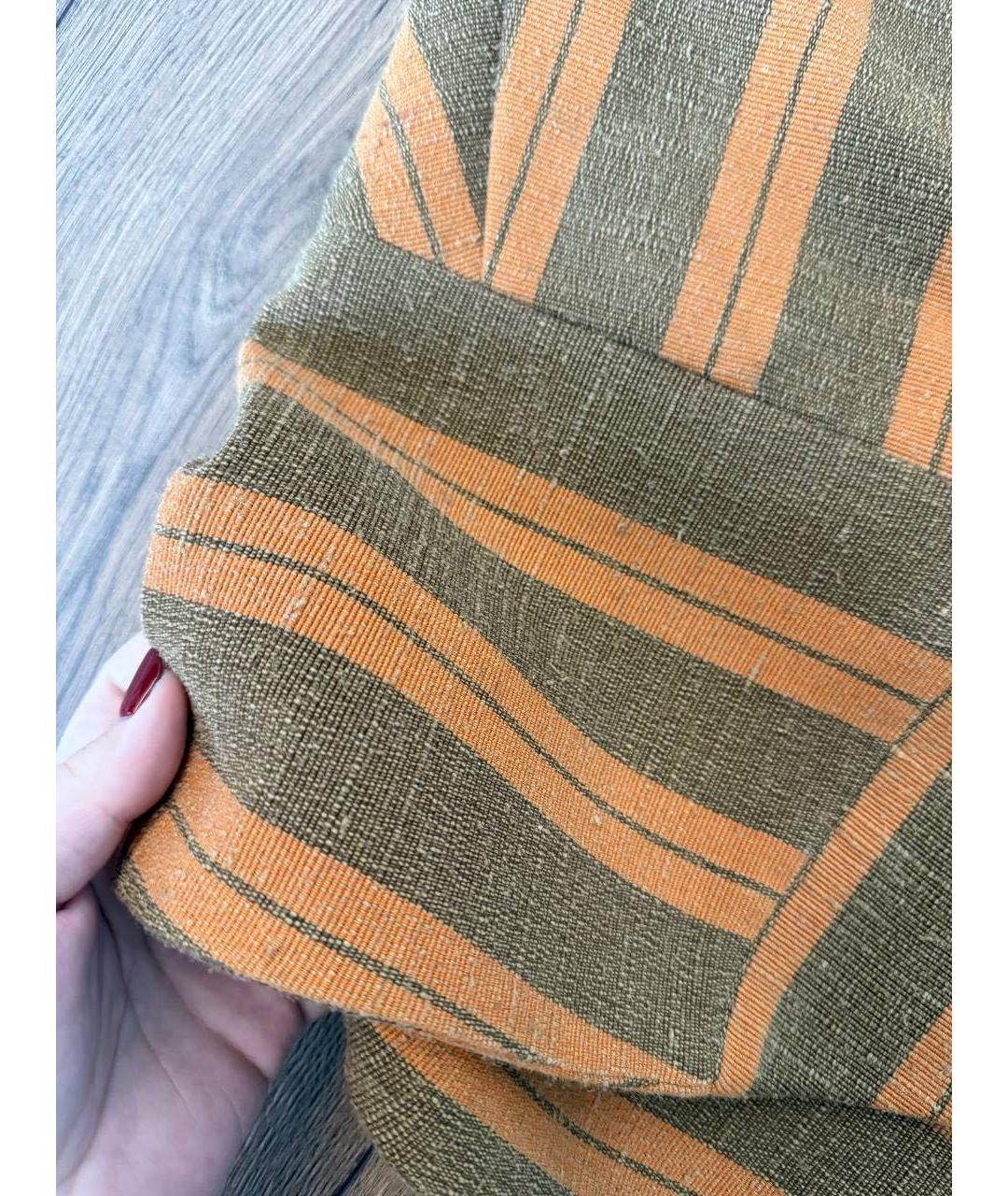 BALENCIAGA Оранжевая шелковая юбка миди, фото 4