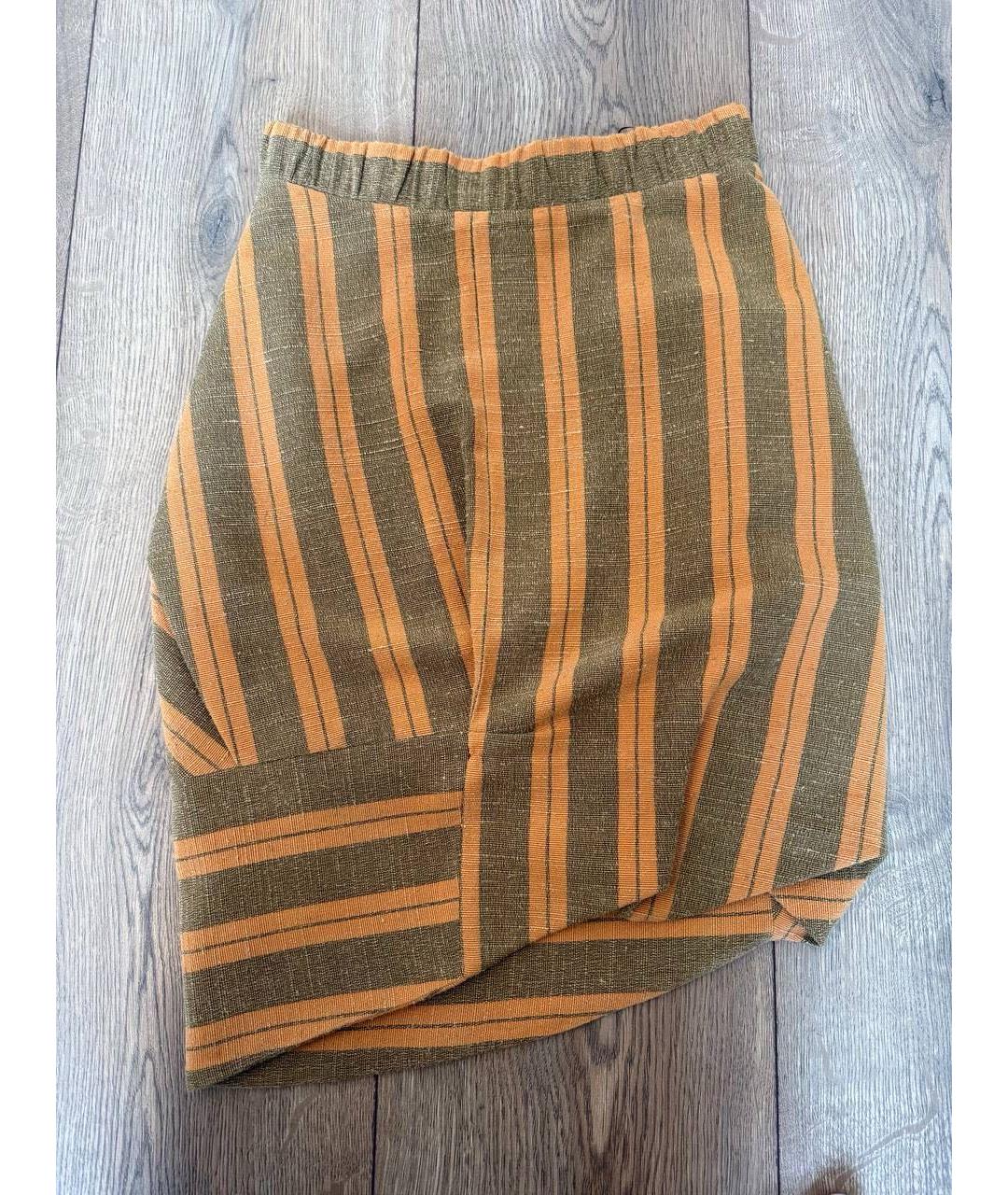 BALENCIAGA Оранжевая шелковая юбка миди, фото 7