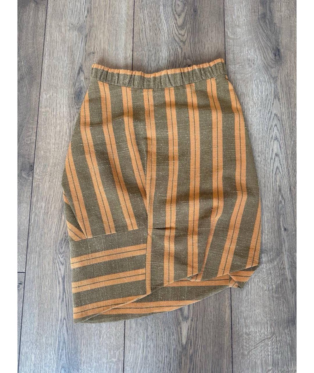 BALENCIAGA Оранжевая шелковая юбка миди, фото 8