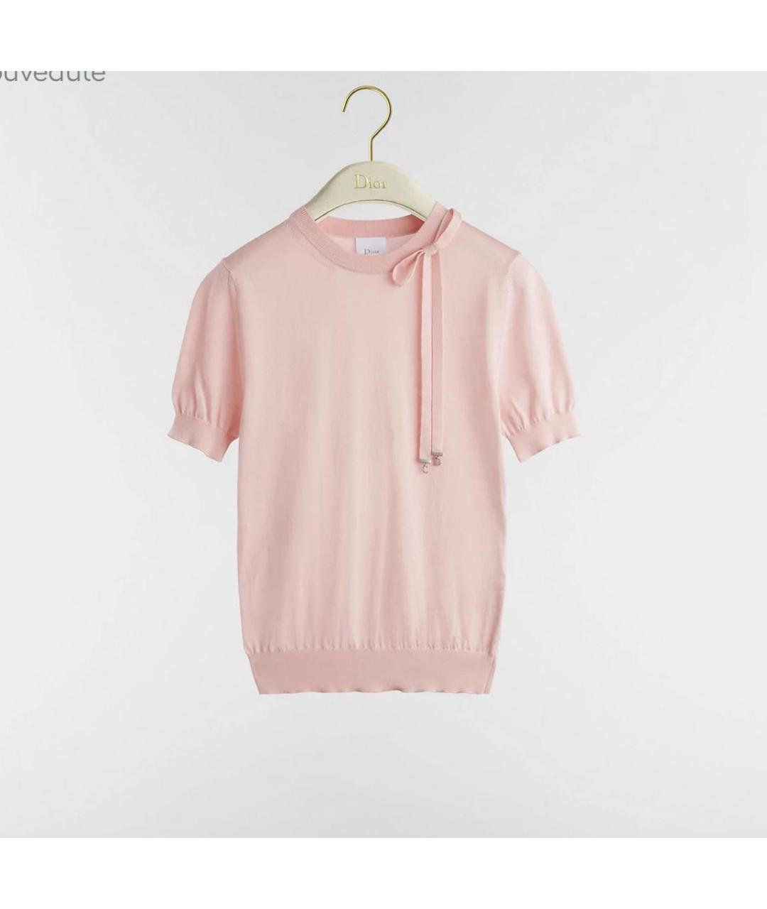 CHRISTIAN DIOR Розовый джемпер / свитер, фото 5