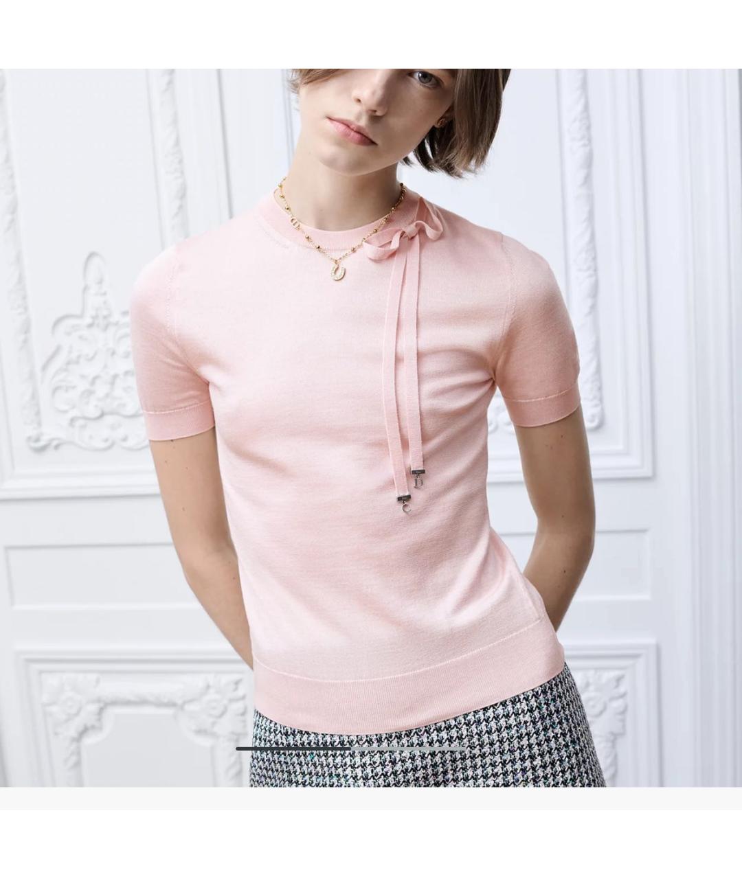 CHRISTIAN DIOR Розовый джемпер / свитер, фото 3