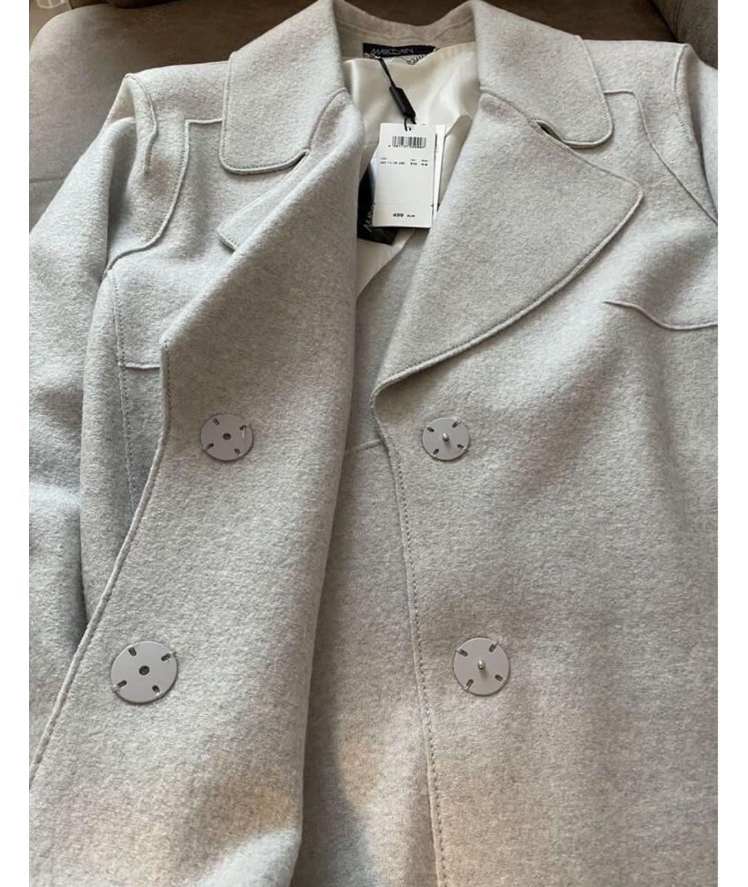 BLUEMARBLE Серое шерстяное пальто, фото 7