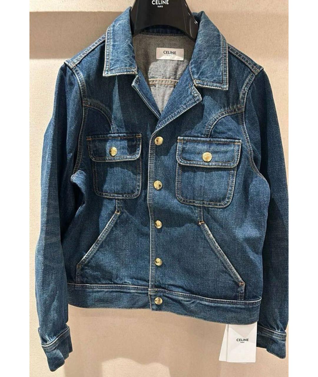 CELINE Темно-синяя деним куртка, фото 3