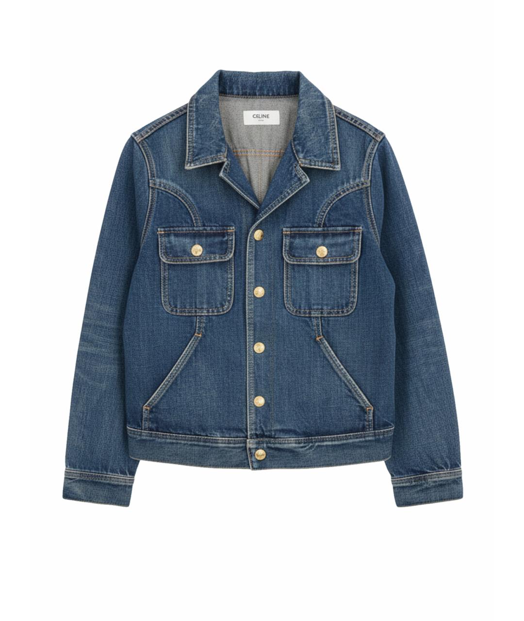 CELINE Темно-синяя деним куртка, фото 1