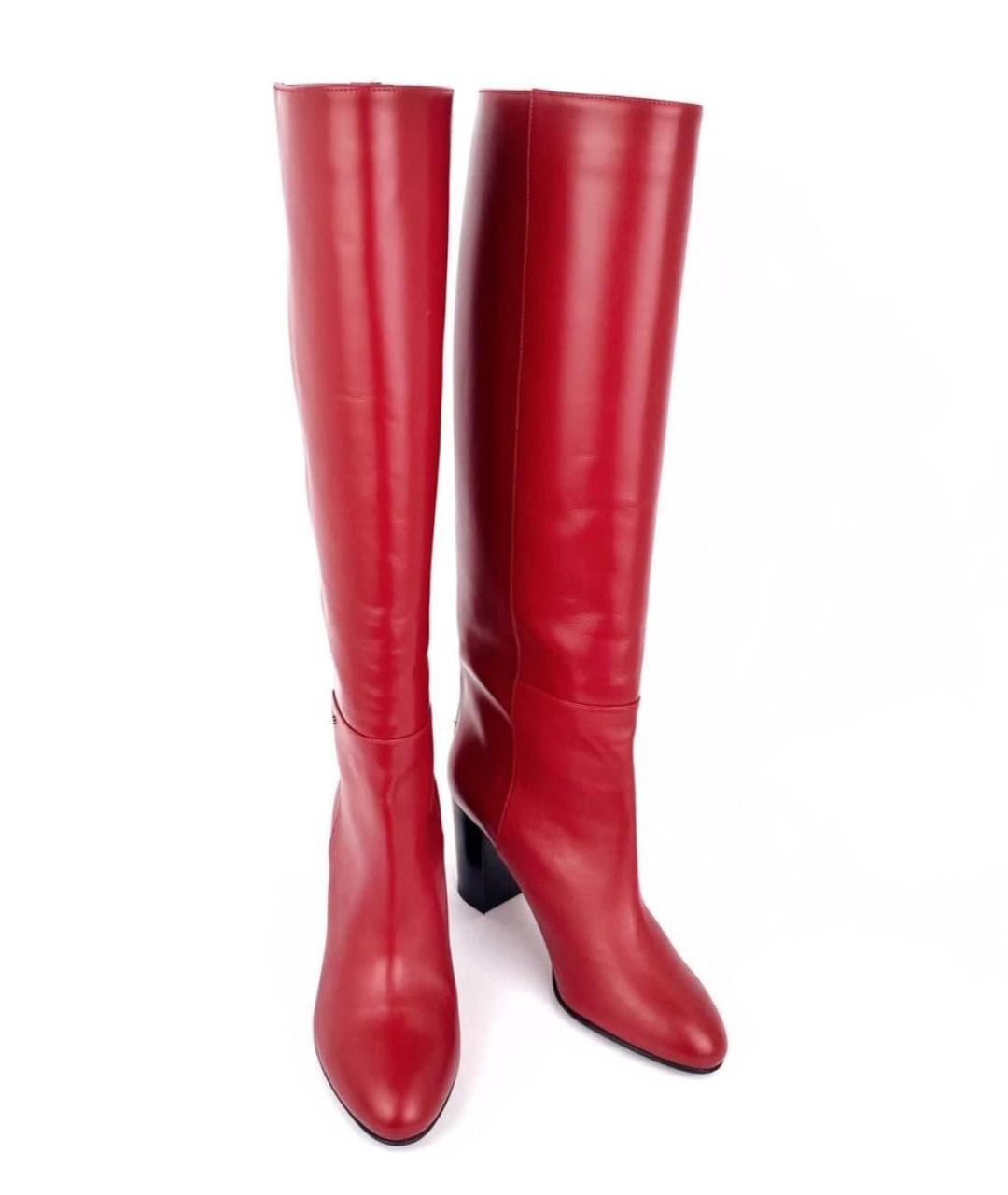 DSQUARED2 Красные кожаные сапоги, фото 2