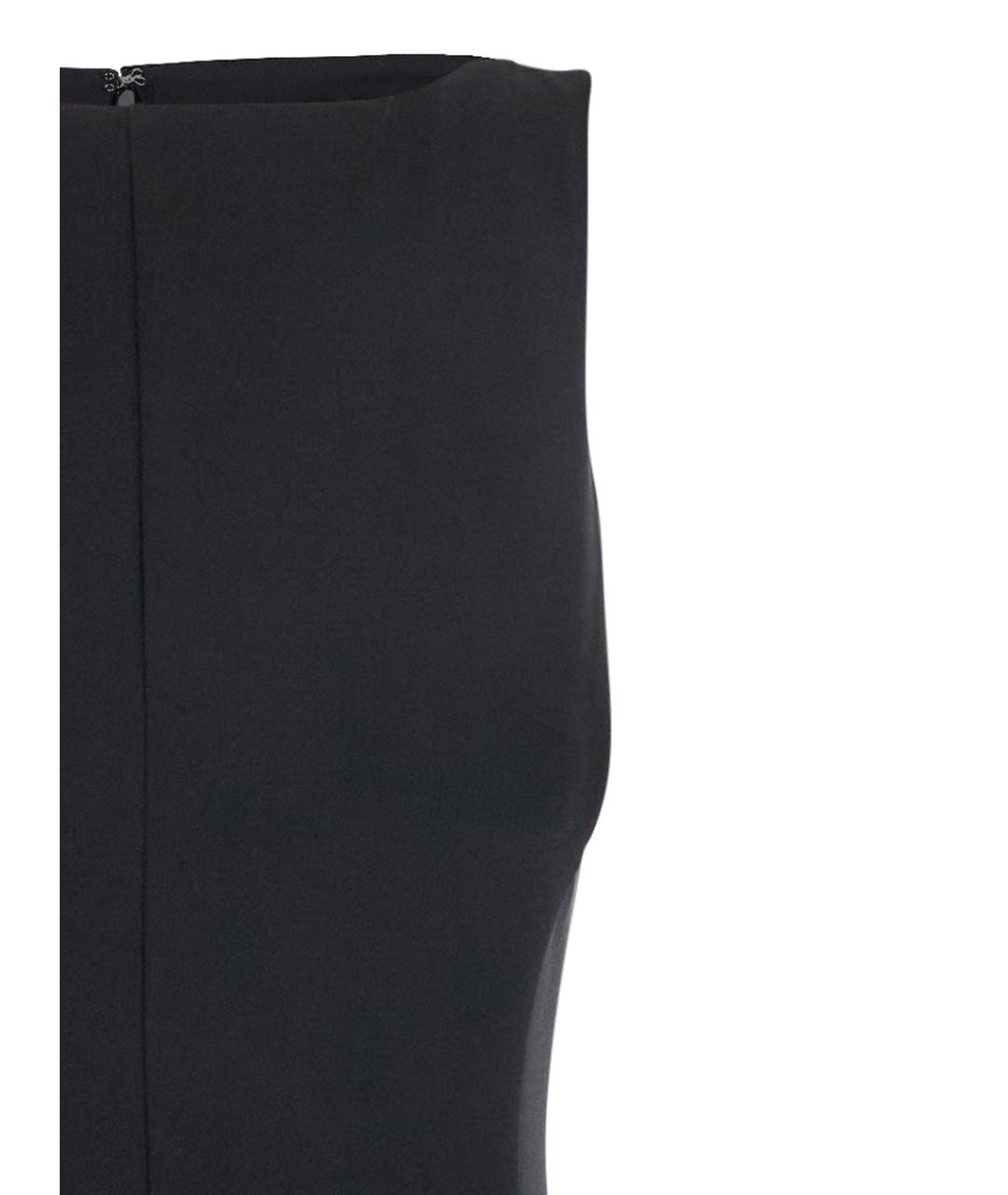 THEORY Черное ацетатное повседневное платье, фото 3