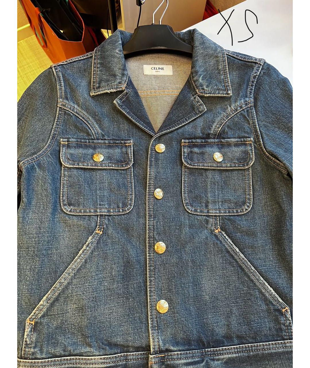 CELINE Темно-синяя деним куртка, фото 3