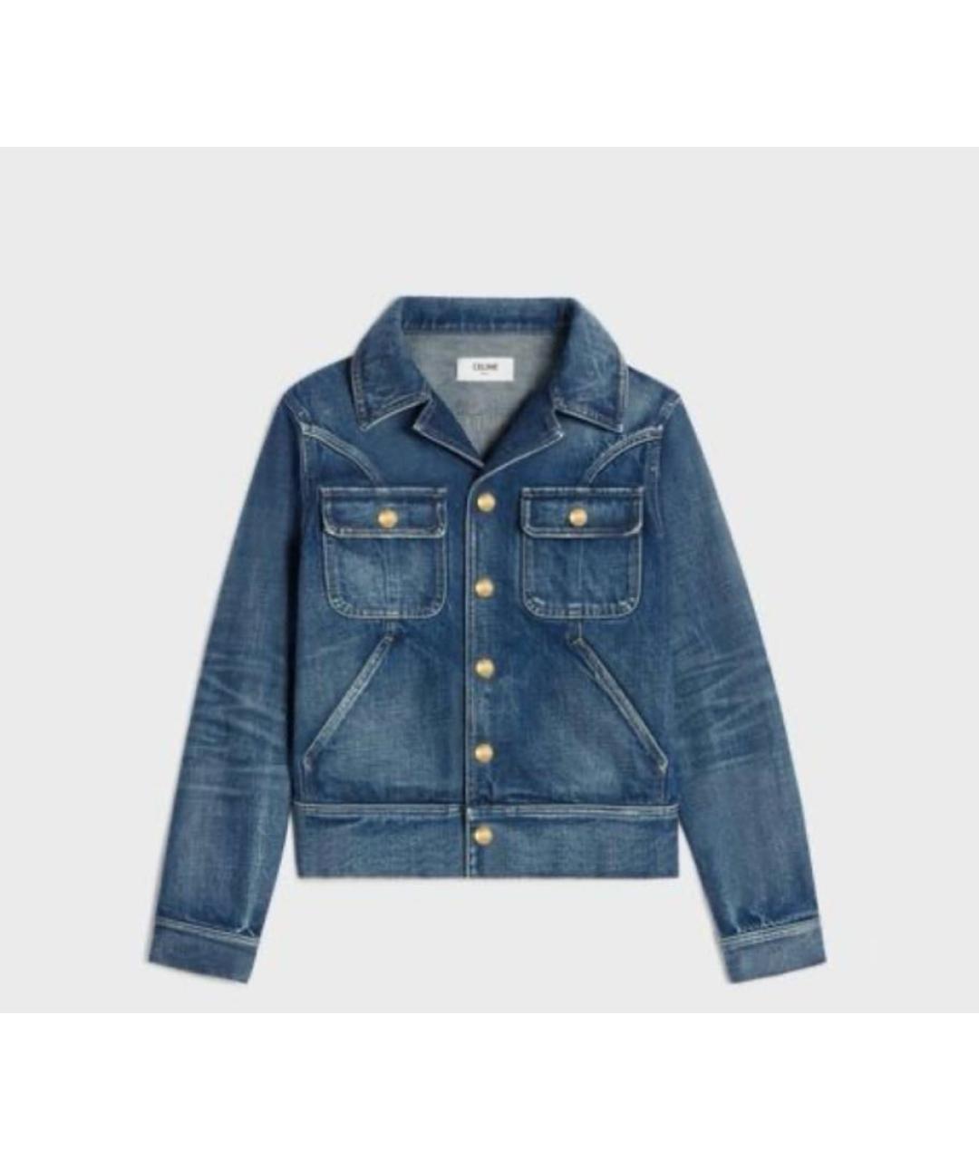 CELINE Темно-синяя деним куртка, фото 4