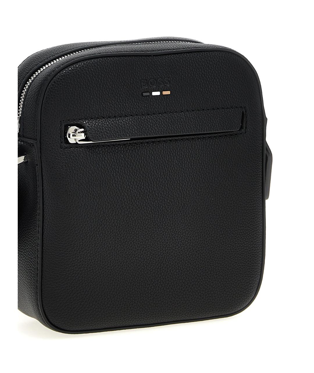 HUGO BOSS Черная сумка на плечо из искусственной кожи, фото 3
