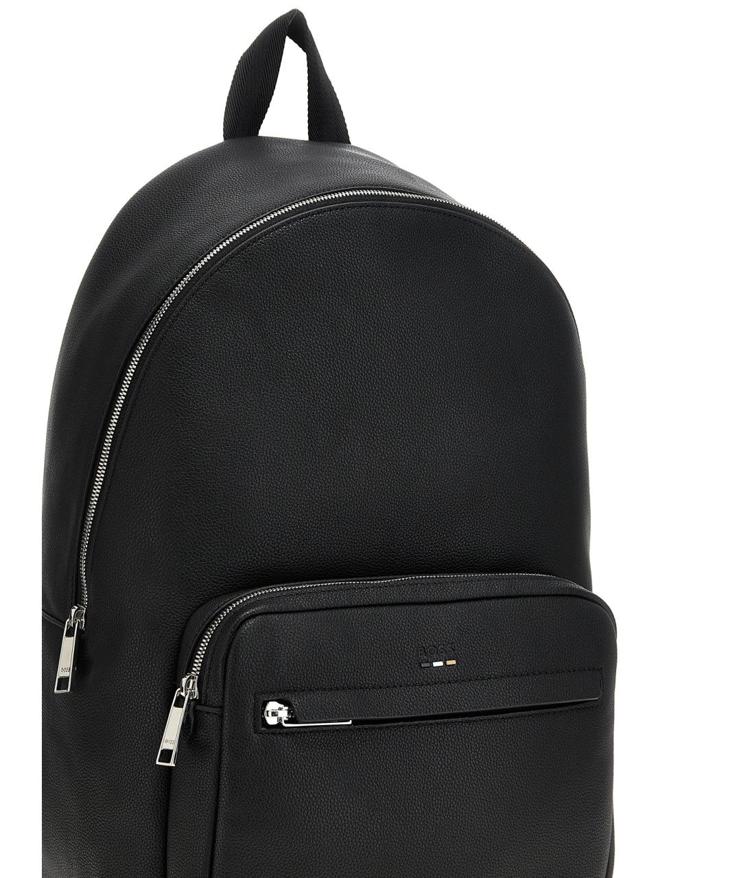 HUGO BOSS Черный рюкзак из искусственной кожи, фото 3