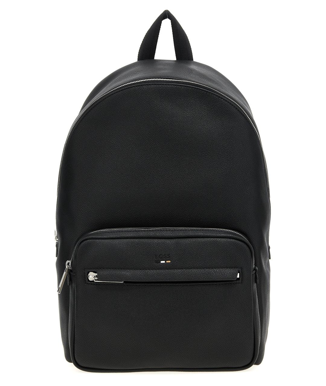 HUGO BOSS Черный рюкзак из искусственной кожи, фото 1