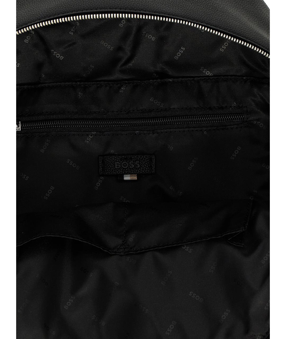HUGO BOSS Черный рюкзак из искусственной кожи, фото 4