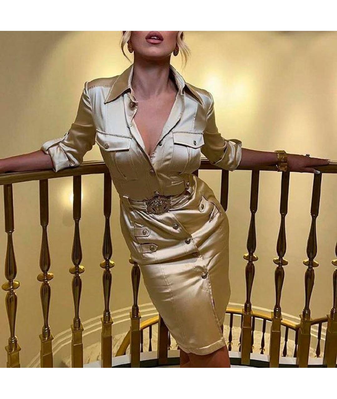 VERSACE Шелковое коктейльное платье, фото 7