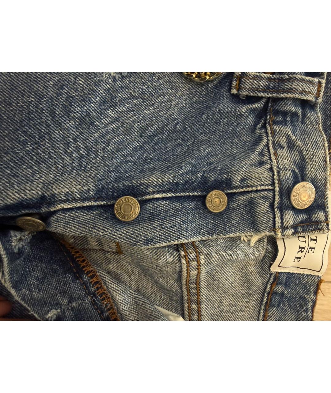 FORTE COUTURE Синяя деним юбка мини, фото 4