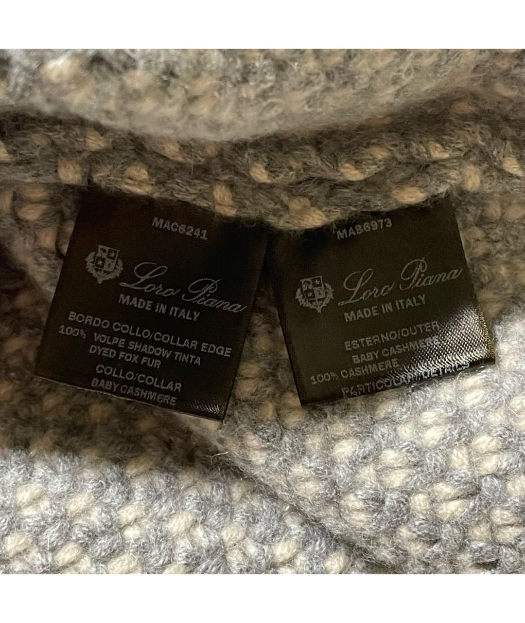 LORO PIANA Серый кашемировый джемпер / свитер, фото 5