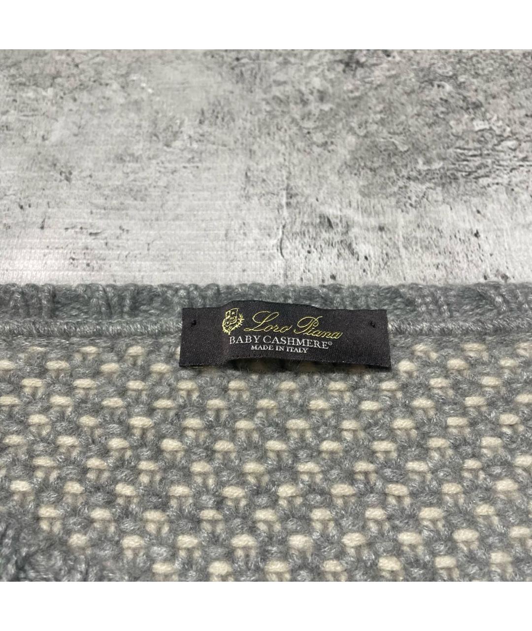 LORO PIANA Серый кашемировый джемпер / свитер, фото 3