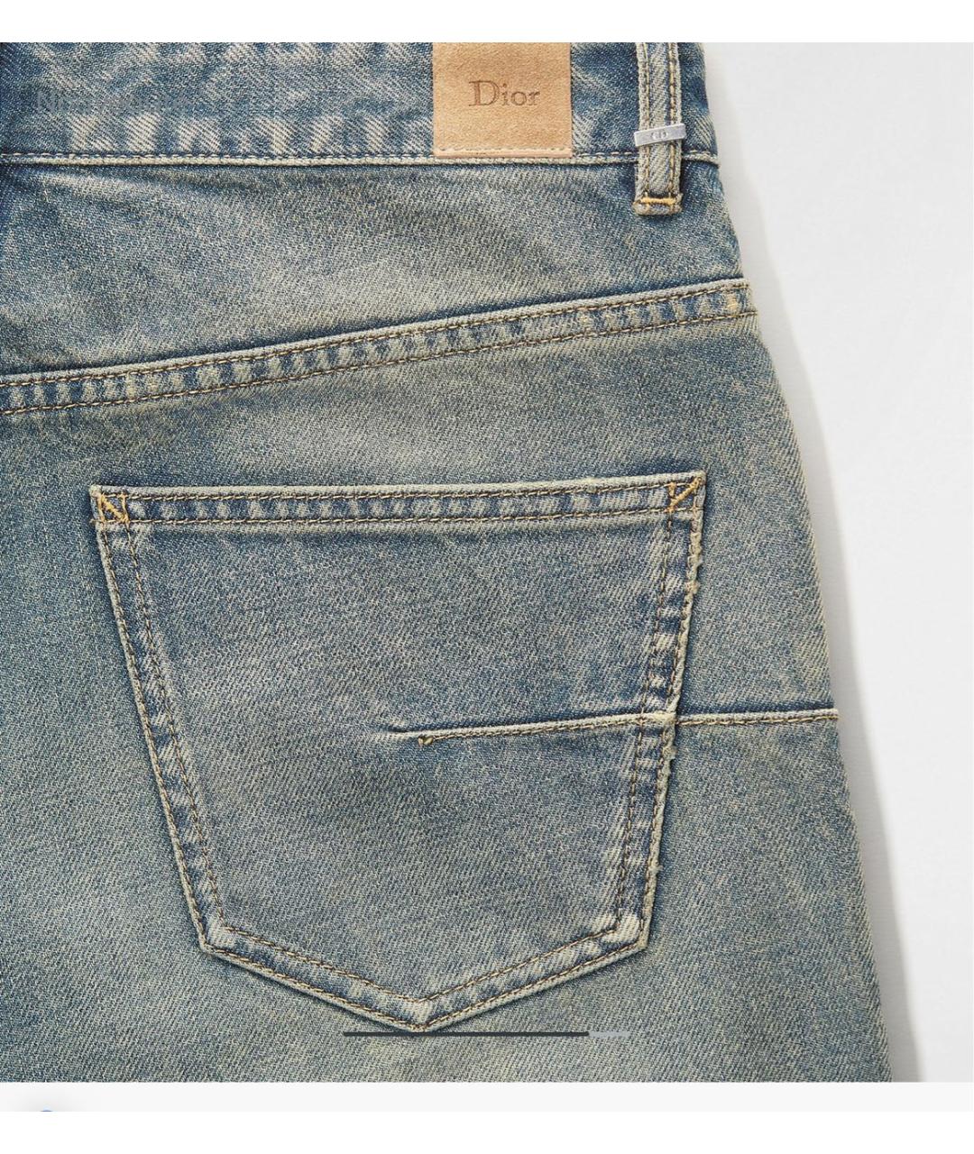 CHRISTIAN DIOR Голубые прямые джинсы, фото 4