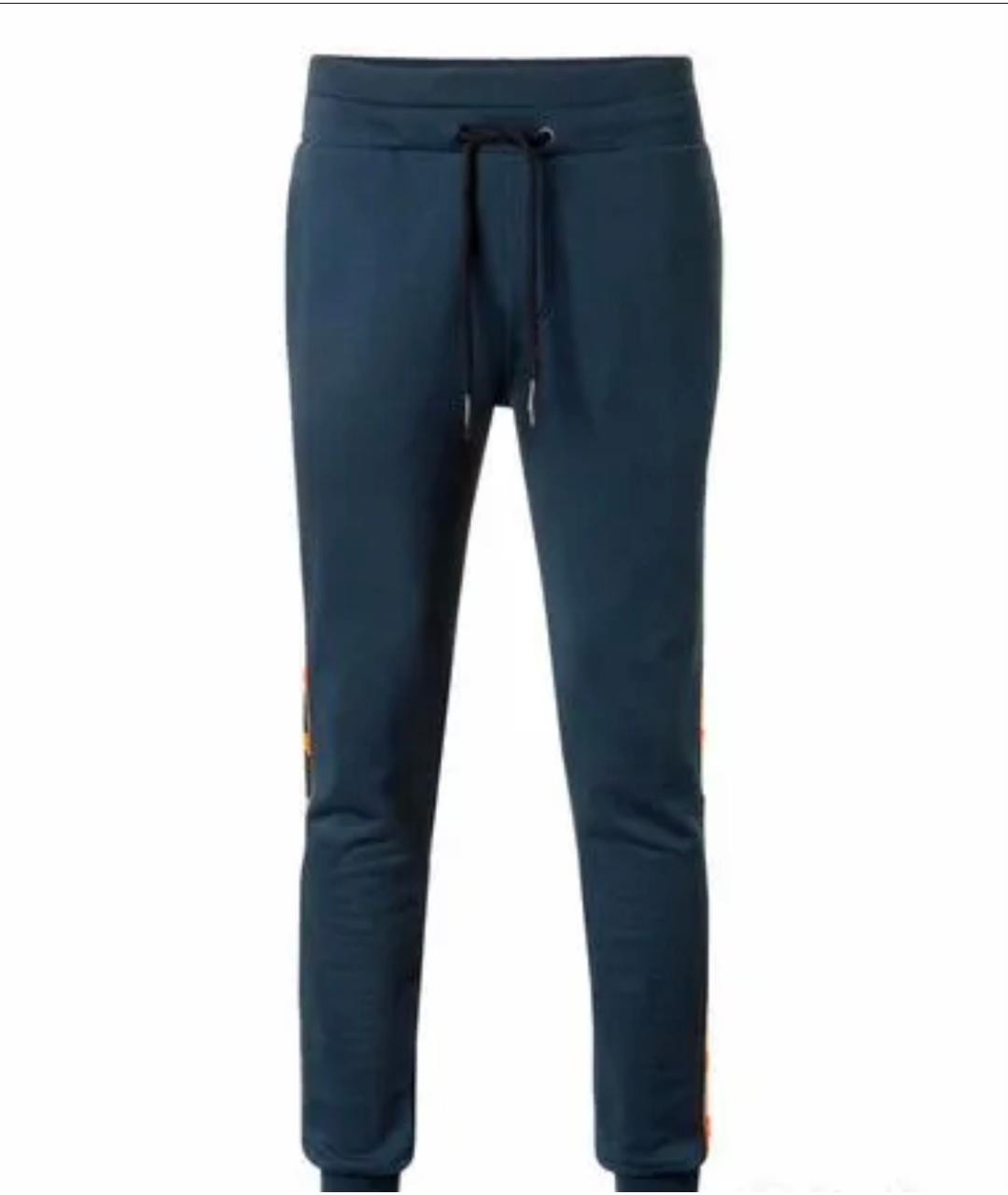 PHILIPP PLEIN Синие хлопковые повседневные брюки, фото 6