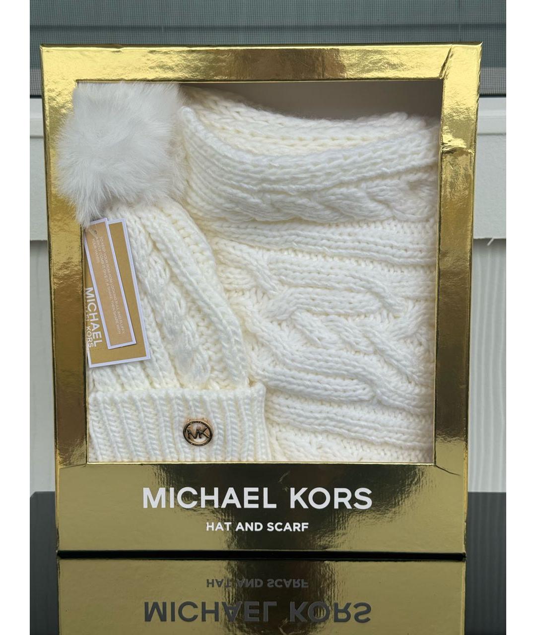 MICHAEL KORS Белая шапка, фото 4